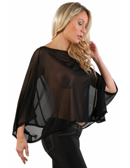 2 9602-BK Top ?vas? en r?sille fine