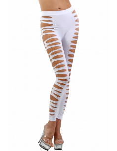 B6980-WH Legging ajouré,...