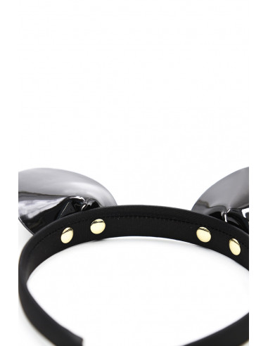 312401051-BK Cat Ears Vinyl Headband 6cm