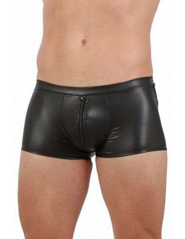 20779 Boxer Wetlook avec Zip intégral