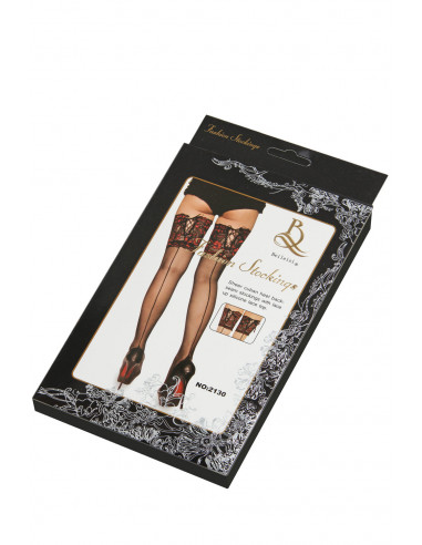 NO2130-BK Seamed hold-up Stockings...