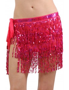 077-FS Sequined Fringe Skirt