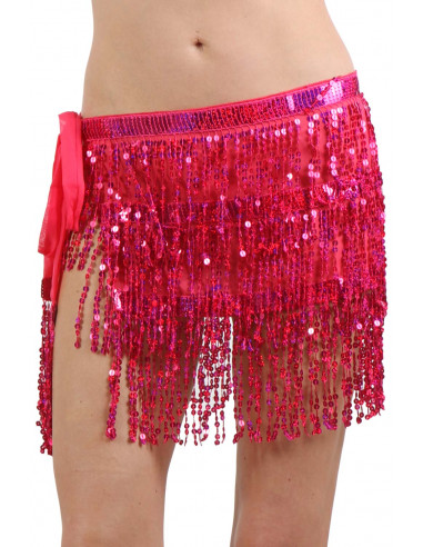 077-FS Sequined Fringe Skirt