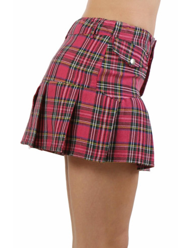 20897-FS Plaid pleated Skirt