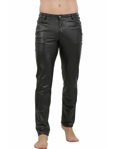 V1001W Men's Slim Wetlook...