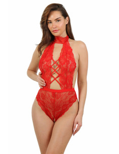 20354-RD Crotchless Bodysuit