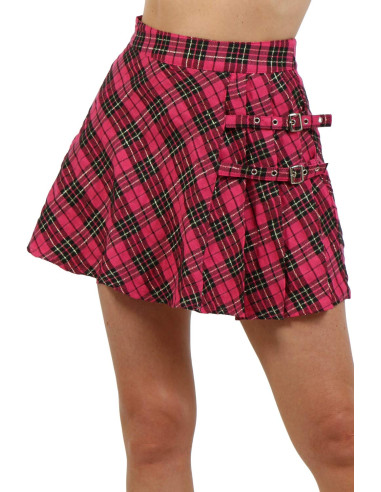 21204-FS Plaid Skirt with decorative...