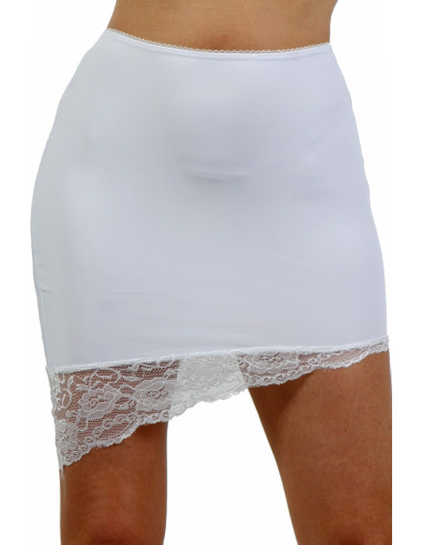 21073-WH Asymmetrical short Skirt in...