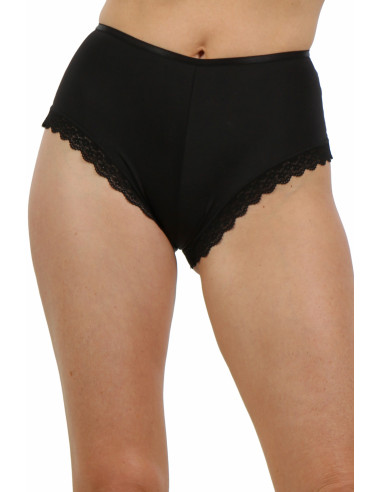 ST829-BK Lace Panties with crisscross...