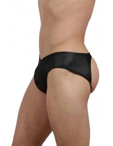 3 Jockstrap en wetlook. Composition : Polyester 95%, Coton 5%