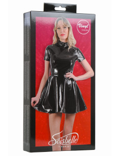 21150-BK Vinyl Dress Zip...