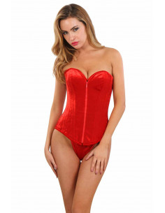 1 Corset en velours rouge